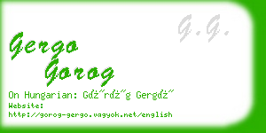 gergo gorog business card